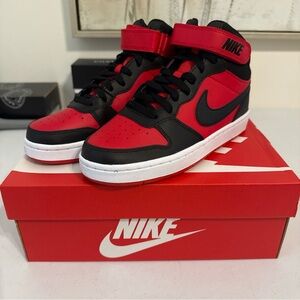 NWB Nike Court Borough Mid 2 (GS) University Red/Black size 5Y
